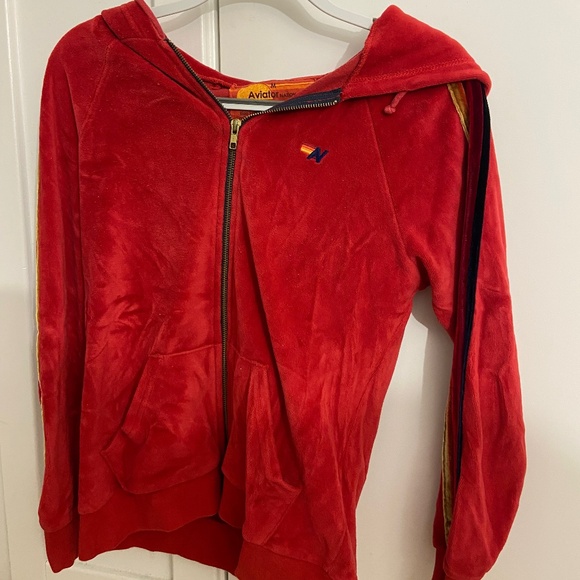 Aviator Nation Tops - Red velvet aviator nation sweatshirt